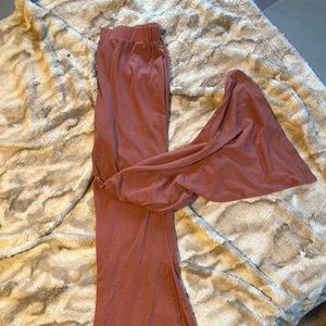 Size X-Large lounge pants with slit flare bottoms. Fits more large